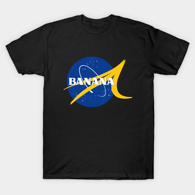 NASA funny banana logo T-Shirt by minimaldesign